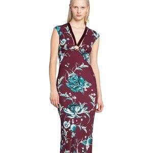 Roberto Cavalli Floral Maxi Dress Sz  IT44